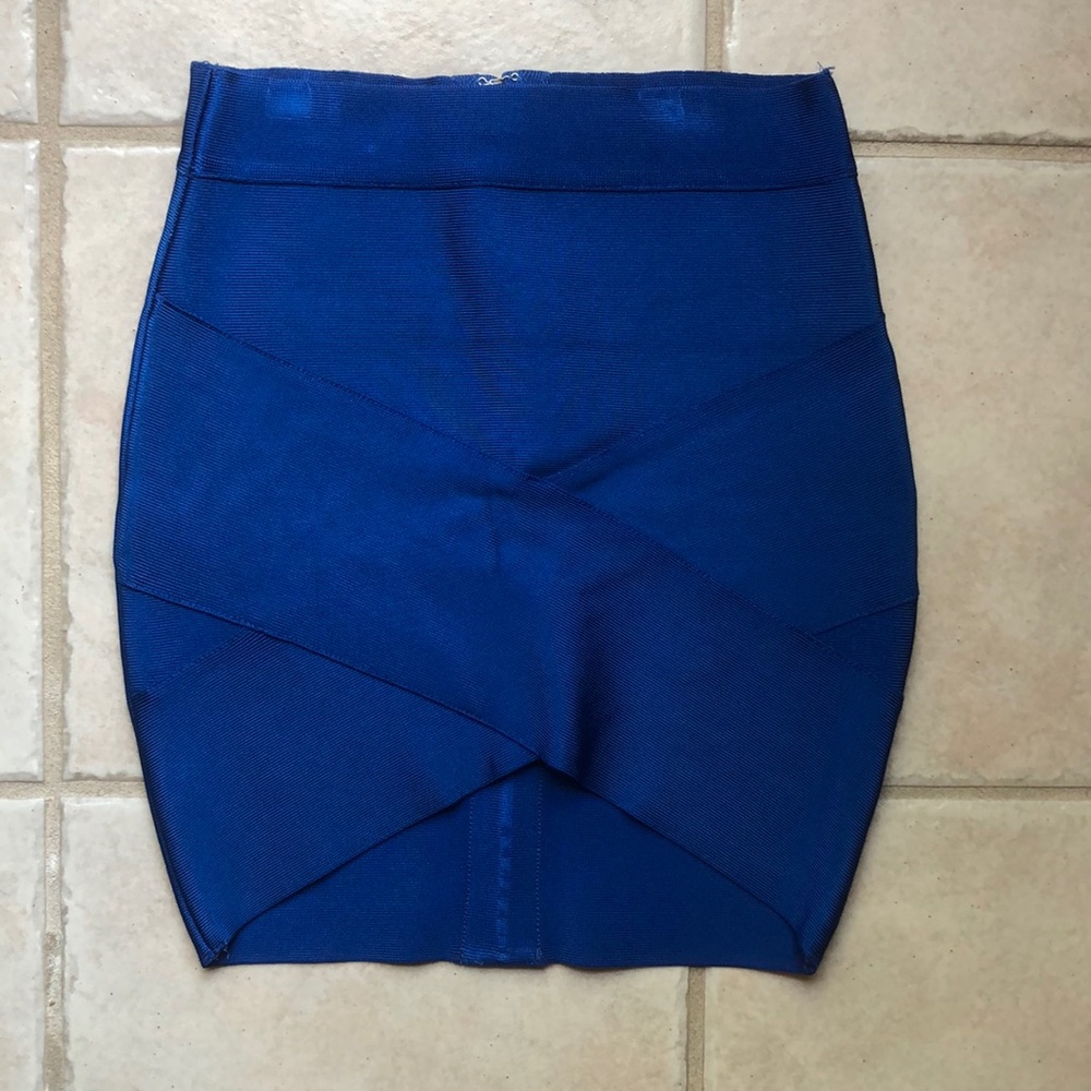 Royal blue bandage skirt